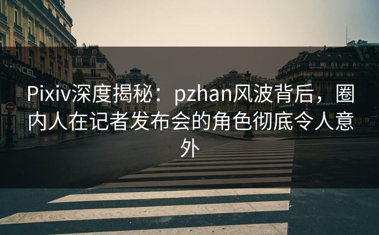 Pixiv深度揭秘：pzhan风波背后，圈内人在记者发布会的角色彻底令人意外